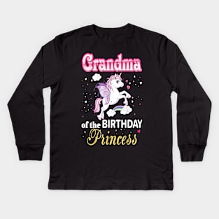 Grandma of the birthday princess Kids Long Sleeve T-Shirt